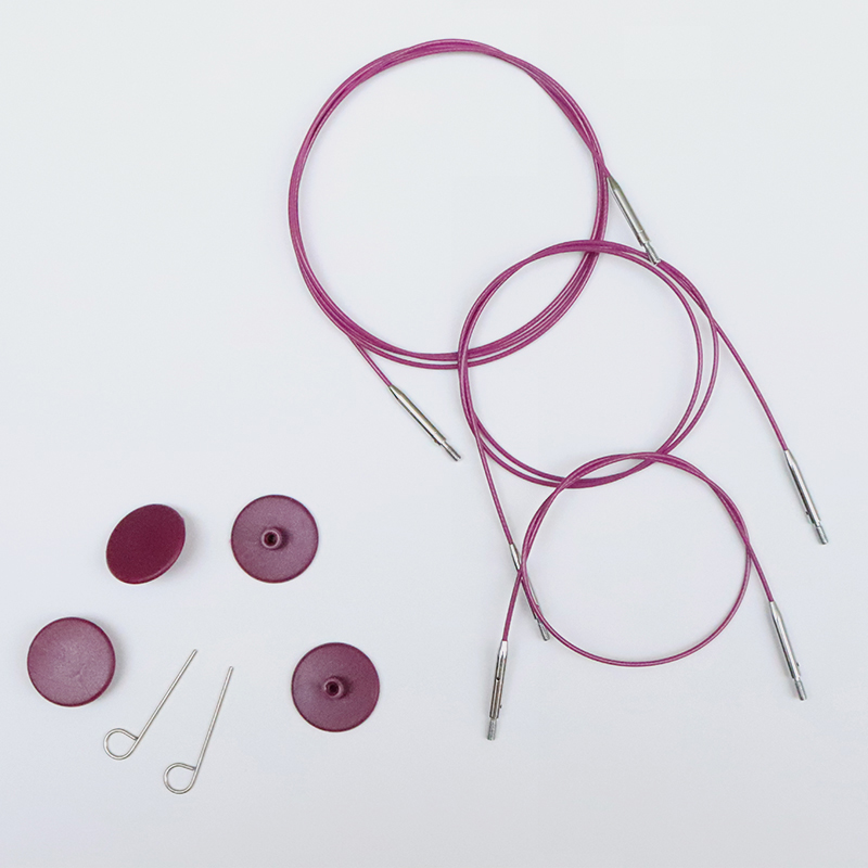 KnitPro Seil und Zubehör SWIVEL 360° purple